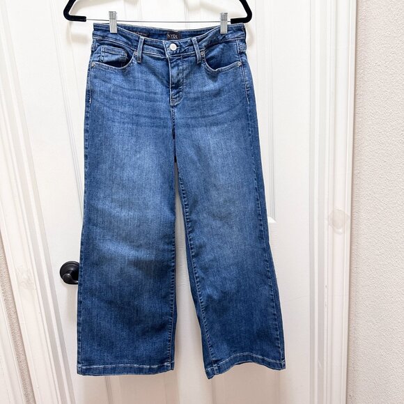 NYDJ Women's Teresa Wide Leg Jean Size 2 Blue Lift X Tuck Technology Very Soft - Picture 1 of 14